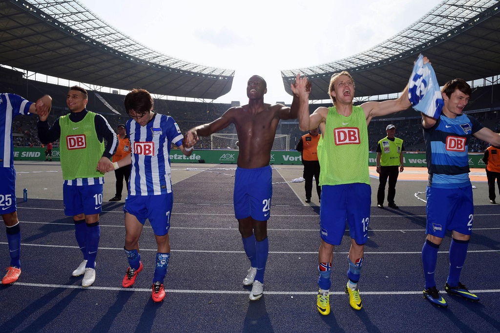 Foto: City-Press GmbH - Hertha konnte wieder vor der Kurve feiern